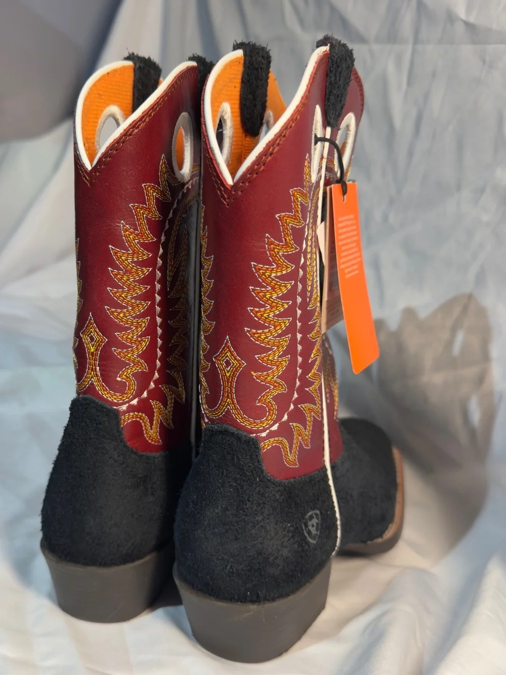 Ariat Kids Derby Monroe Western Cowboy Boots Size 2.5 NWT Black Crimson